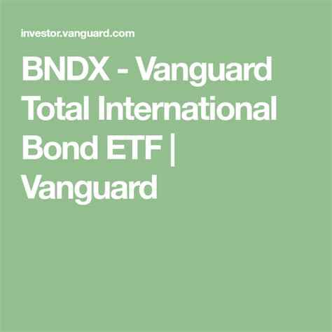 Vanguard bndx. Things To Know About Vanguard bndx. 