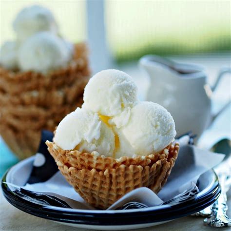 Vanilla and ice cream. Add cream, milk, sugar and salt to a small saucepan over medium low heat. Simmer about 3-5 minutes or until sugar dissolves. Remove from heat. In a separate bowl whisk the egg yolks. Drizzle about ½ cup of the warm milk liquid into the egg yolks whisking constantly as you drizzle it in. 