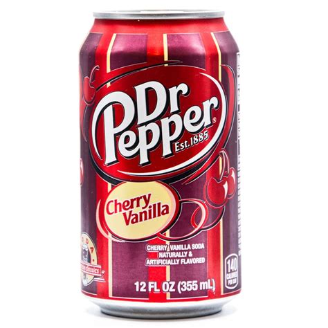 Vanilla dr pepper. Dr Pepper Cherry Vanilla adds a unique and tasty twist to the regular Dr Pepper Cherry, It is very refreshing and it will without doubt Tantalize Your Tastebuds! - 355ml Can. Reviews. By Jack T. (Bishops stortford, United Kingdom) on. 07 May 2020 (Dr Pepper Cherry Vanilla 355ml): (5 / 5) Love it. 