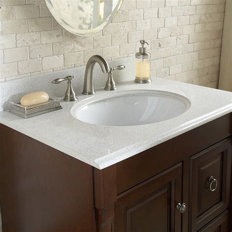 24-in White Single Sink Bathroom Vanity with W