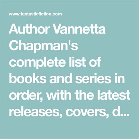 Vannetta chapman books in order
