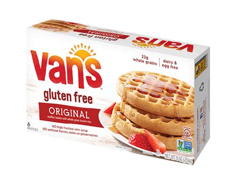 Vans waffles. Our Products. Products. Dietary Restrictions. Occasion. At Van’s Foods, we’re proud to offer you and your family wholesome, nutritious foods that are seriously delicious. Search Results Showing Elements 1 to 8 of 8 products. Gluten Free. 