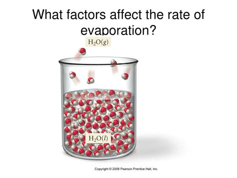 Vaporization Factor affecting the rate of vaporization Examples