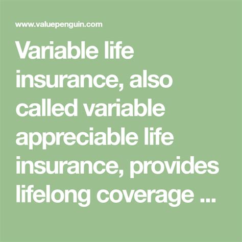 Variable Appreciable Life Insurance