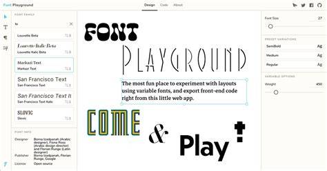 Variable fonts playground. This is a playground for me to test UI experiments for variable fon...