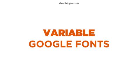 Variable google fonts.  The syntax is pretty flexible, and allows you t...