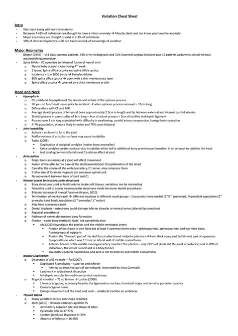 Variation Cheat Sheet Variation Cheat Sheet Intro Start each essay