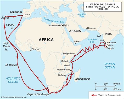 Vasco da Gama Biography, Achievements, Route, Map