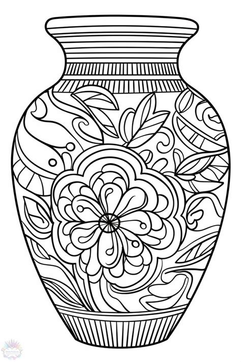 Vase Coloring Shee