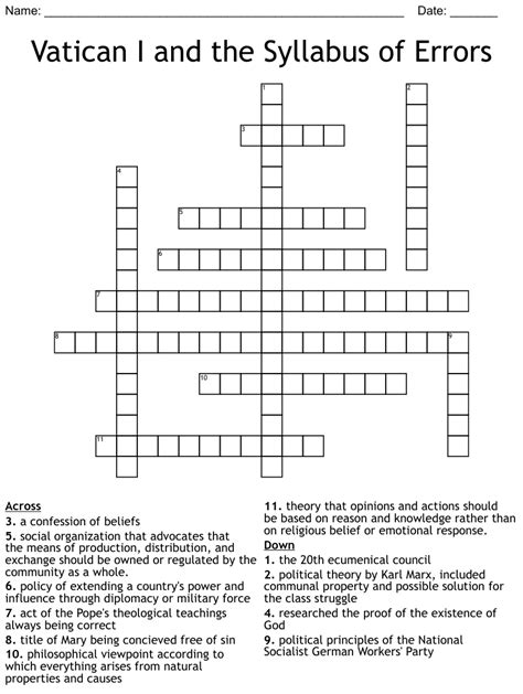 The Crossword Solver found 30 answers to "Head of the Vatican", 4 letters crossword clue. The Crossword Solver finds answers to classic crosswords and cryptic crossword puzzles. Enter the length or pattern for better results. Click the answer to find similar crossword clues . Enter a Crossword Clue. A clue is required.