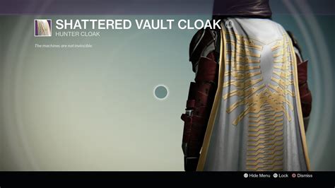 Vault of glass Shattered vault cloak not dropping. - Reddit