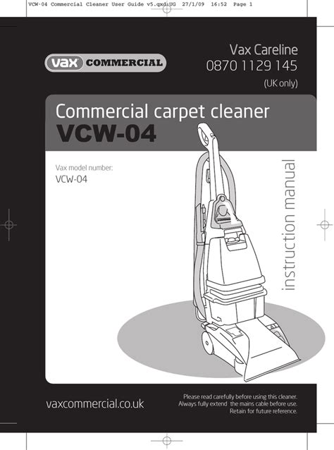 Vax rapide carpet washer instruction manual. - Plan de estudios básico guía de entrenamiento 5to.