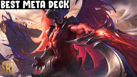 Vayne aatrox deck. Another great matchup which popularized this deck is against the Vayne Aatrox deck, possibly the most popular deck in the format currently. Ionia is one of the best regions equipped to deal with Midrange strategy, and, as the meta is full of those types of decks, you can be sure Seraphine Sett Karma is a safe strategy for the competitive scene. 