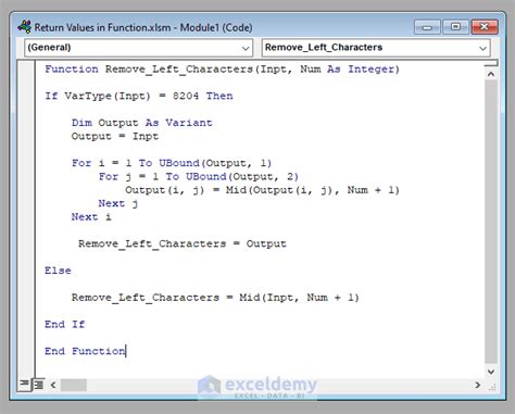 Vb function return array