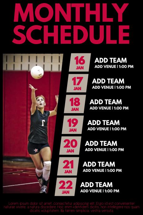 Vb schedule. The Future of on-line Volleyball Scheduling. Terms, Policies and Licences. VBSchedule.com. Login . VBSchedule.com. The future of on-line Volleyball Scheduling ... View. Sep 10 - Oct 15, 2023. Registration - Closed. Schedule - Posted. BHS Freshman Frenzy Tournament . View. Oct 14, 2023. Schedule - Posted. 2024 NL Power League & Youth League (10 ... 