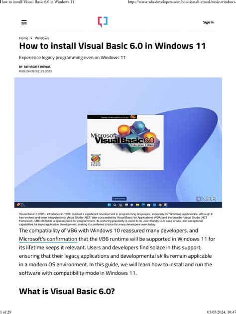 Vb6 ide windows 11.  Jun 12, 2024 · To install Visual Basic 6 on Windows 11, start by cre...