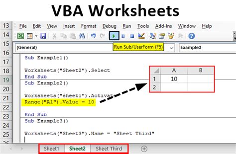 Vba Code To Activate A Worksheet