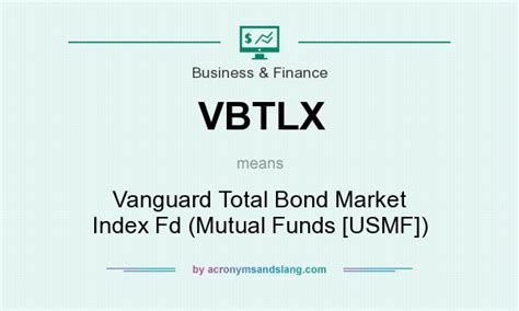 Vanguard Funds. Inception Date. 11/12/2001. VBTLX Fund details. Category. General Bd - Short & Interm. Style. Fixed Income. Get Vanguard Total Bond Market Index Fund …