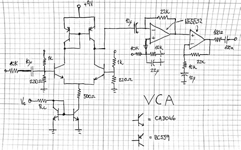 Vca schematic.  Let&rsquo;s assume we want +/-5V (10V pp) input and output signals, and l...