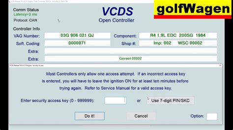 Vcds security access code immobilizer.  Elect.  The way the immo "key" i...