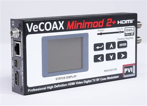ProVideoInstruments VeCOAX MiniMod-2 1080p Professional HDMI to RF Modulator. ProVideoInstruments. MSRP: $695.00. $495.00. Free Shipping on all ProVideoInstruments VeCOAX HDMI to Coax Modulators at WiredAtHome.