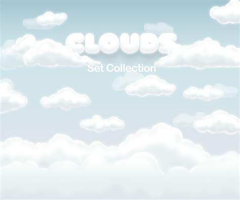 Vector Clouds Set Vector Objects Pixeden