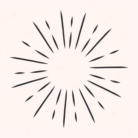 Vector Illustration Hand Drawn Sunburst Elements And Icons For キラキラ イラスト 花のドローイング 光 イラスト