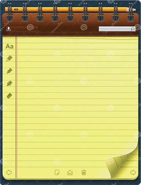 Vector Notepad Template (vertical) Royalty Free Stock Image Image