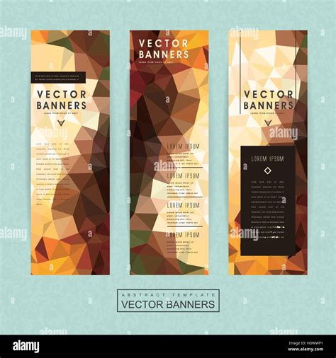Vector Vertical Banners Set Banner Design Layout Banner Design Polygon Design