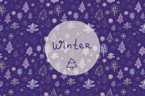Vector cute winter patterns. Patterns on Creative Market