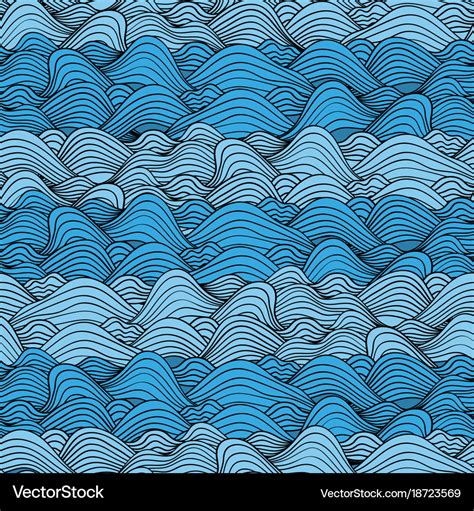 Vector sea patterns. Graphic Patterns Creative Market