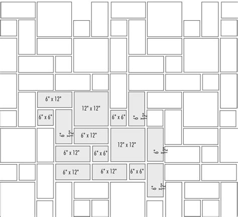 Vectored tile pattern using 3 sizes Tile patterns, Paver patterns