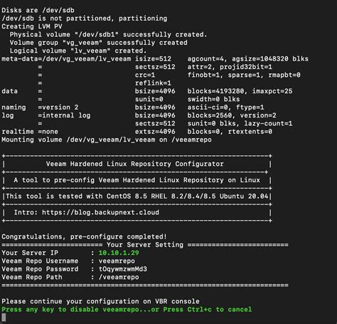 Veeam Hardened Linux Repository Configurator Veeam Community Resource Hub