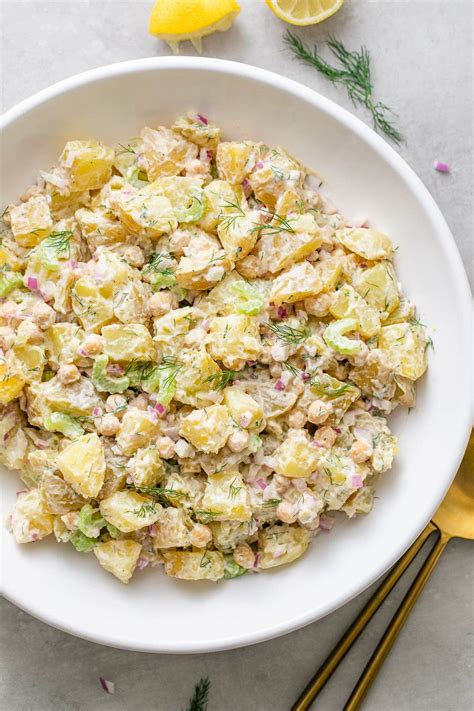 Vegan Potato Salad Recipe with Fresh Dill - It