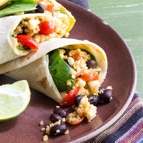 Vegan Quinoa-Black Bean Wrap with Hummus - The …