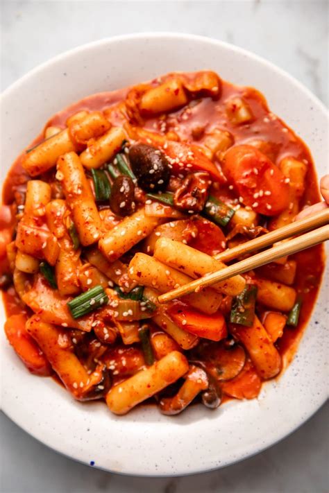 Vegan Tteokbokki with Vegetables Spicy Korean …