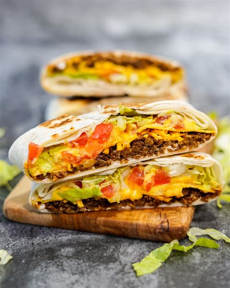 Vegan crunchwrap. Turn a pan on medium heat. Place the wrap seam-side down into the pan. Allow to cook, making sure your pan isn’t too hot, until the wrap is browned-up and crispy. Flip it over, and allow the other side to brown. Serve warm with more jalapeno sauce, or your favorite taco sauce. 