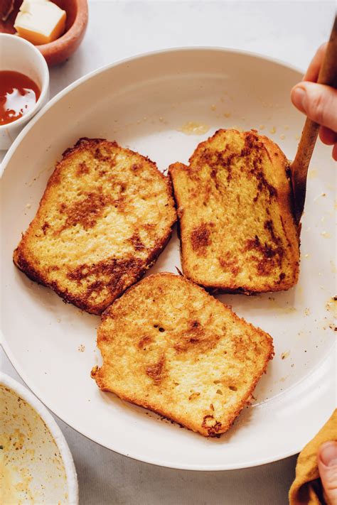 Vegan french toast recipe. Apr 9, 2019 · Heat the vegan butter or coconut oil in a skillet over medium heat. Dip a slice of the bread into the mixture and coat well on each side. Place in the skillet and fry on medium heat for 2-3 minutes on each side until golden-brown. ( If using a large skillet you can fry 2-4 slices at the same time ). 