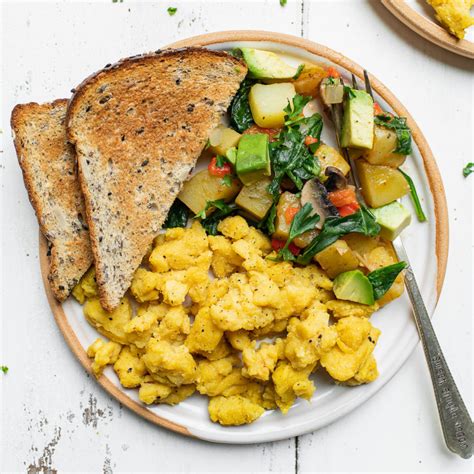 Vegan high protein breakfast. 21 Apr 2023 ... Spicy Tofu Scramble With Tomato and Ginger. This high-protein breakfast option can be whatever you want it to be. (Just make sure to swap in ... 