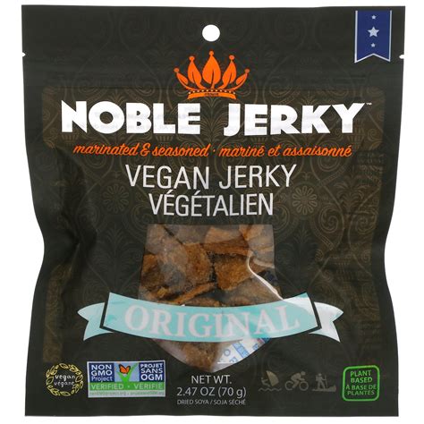 Vegan jerky. This vegan jerky plant based variety pack includes black pepper, hot & spicy and teriyaki flavors; Deeply delicious and satisfying, our vegan protein snacks are great to share with friends and family ; A Tasty Vegan Snack Bursting with Flavor - Treat yourself to gourmet plant based snacks; Healthy, kind, and good for the planet, this variety pack of meatless … 