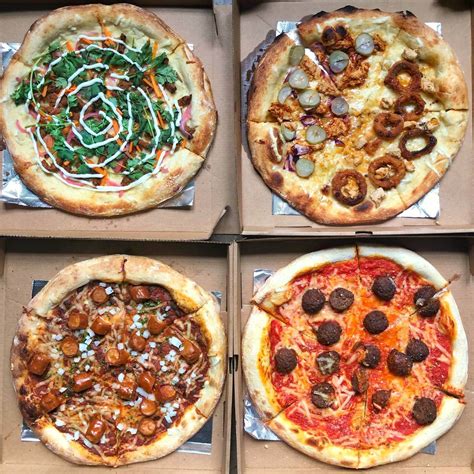 Vegan pizza nyc. Take-out pizza from locations like Pizza Hut and Dominoes can be left out unrefrigerated for up to 24 hours. Pizza tends to become dry and hard when it sits at room temperature for... 