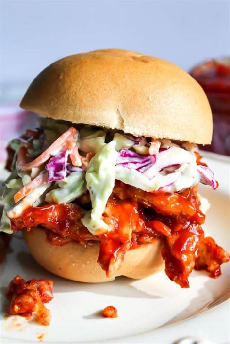 Vegan pulled pork. May 27, 2018 ... Thinly sliced shiitake and baby portobello mushrooms slathered in flavorful BBQ sauce makes this meaty and chewy vegan pulled pork sandwich ... 