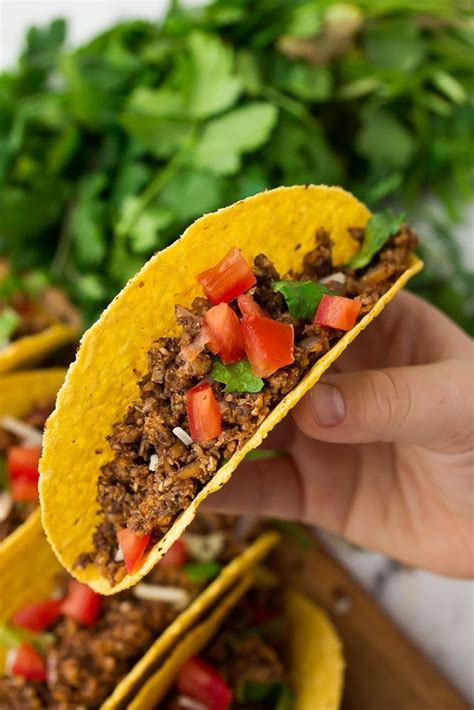 Vegan taco meat. Enjoy this salad at home on Taco Tuesday or any night of the week. Your favorite taco ingredients are deconstructed and served up on a salad. No taco shell needed. Average Rating: ... 