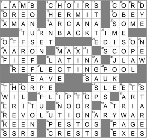 Calculus calculation Crossword Clue Answer Image via Los Angeles Times. Below is the potential answer to this crossword clue, which we found on March 26 2023 within the LA Times Crossword. It’s worth cross-checking the answer length and whether this looks right if you’re working on a different crossword though, as some …. 