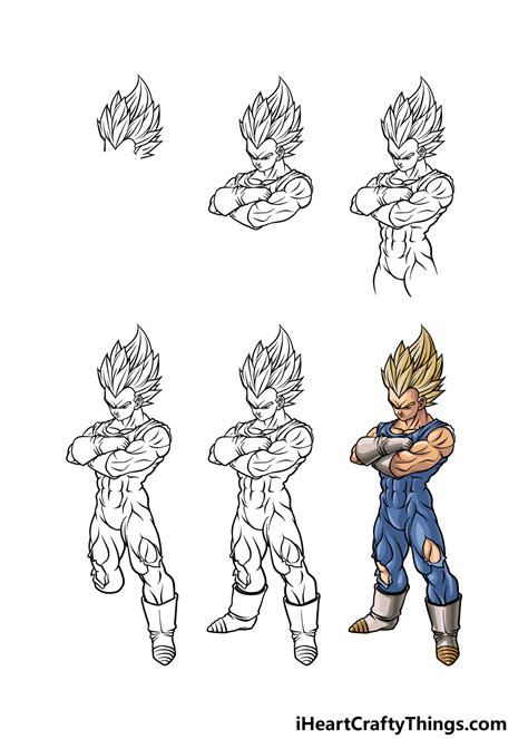 Vegeta Drawing How To Draw Vegeta Step By Step