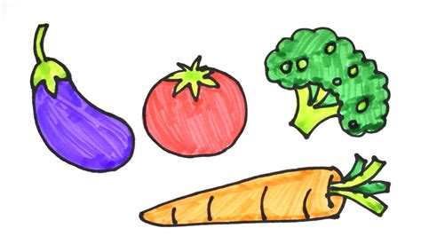 Vegetable Drawing Easy