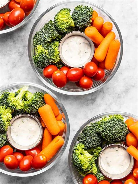 Vegetable snacks. Try leafy greens (kale, spinach, or chard), zucchini, cucumbers, celery, carrots, avocado, and even white beans or chickpeas to add a boost of protein to your … 