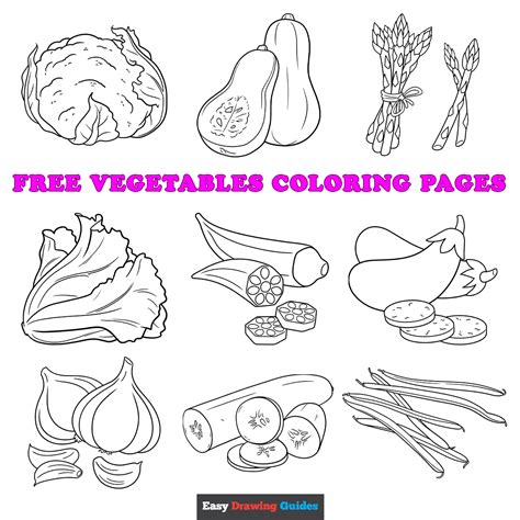 Vegetables Coloring Shee