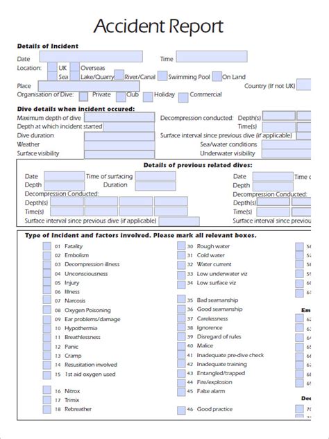 Vehicle Accident Report Template