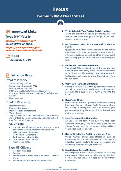 Vehicle Requirements for the Texas Road Test DMV Appointments